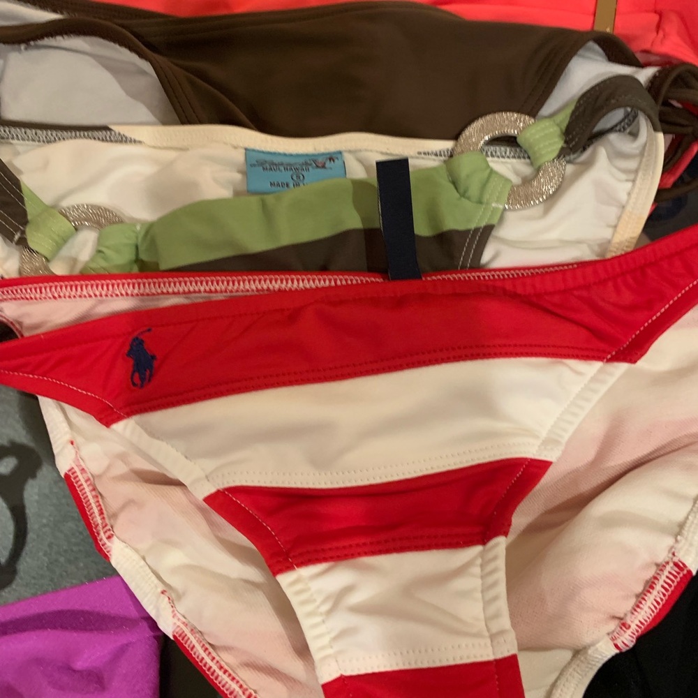 bundles of swimwear.